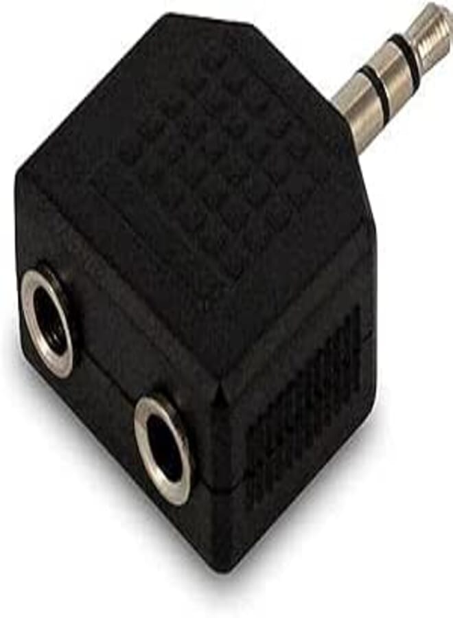 Male To 2 3.5mm Female Audio Stereo Earphone Headphone Splitter Adapter - 3.5mm